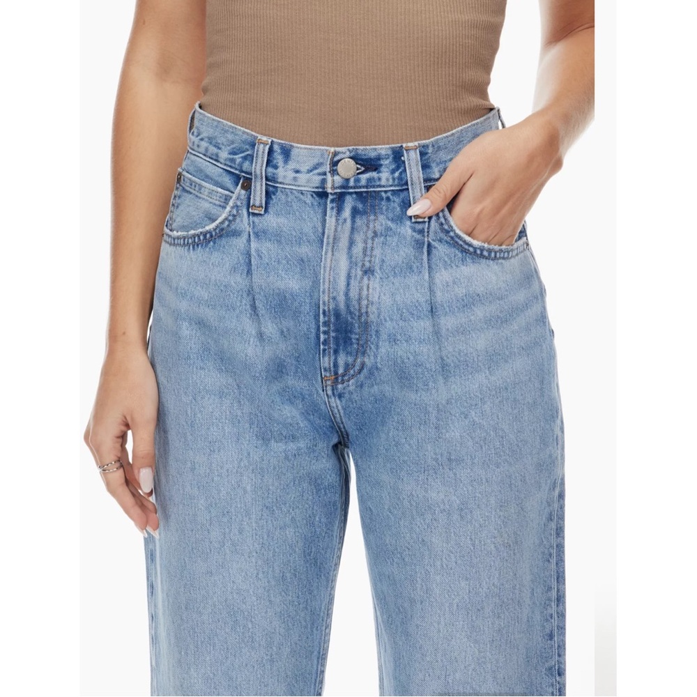 NWOT Aritzia Denim Forum The Anita Super High Pleated Loose 28L size 24 - Picture 6 of 13